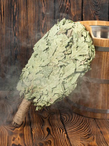 детальное фото веник для бани woodson премиум кавказский дуб с обмоткой в интернет-магазине Дачный Эксперт