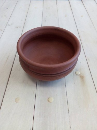 детальное фото миска глиняная глубокая 0,5л, ручная работа, шд в интернет-магазине Дачный Эксперт